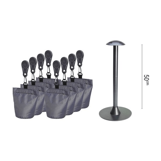 Cover support pole set