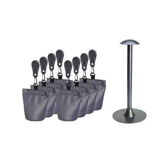 Cover support pole set