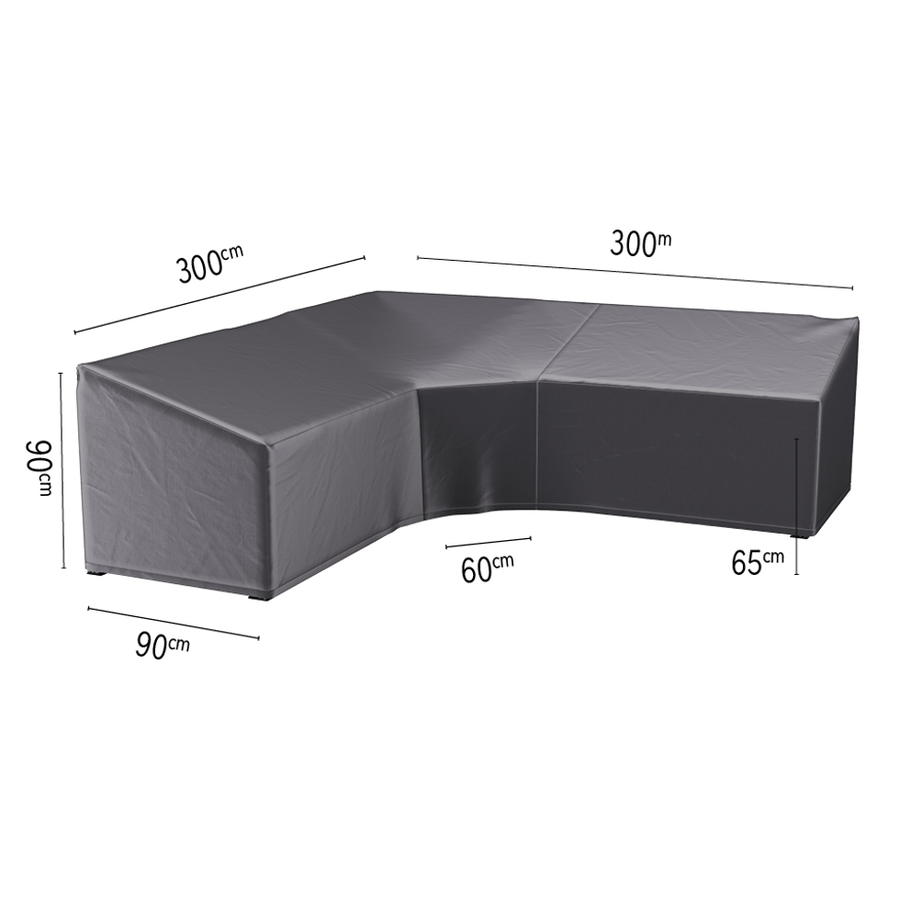 Lounge cover L/Trapeze 300x300x90xH65/90 HB