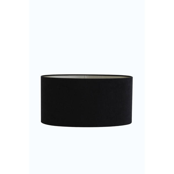 Kap ovaal recht 38-38-19 cm VELOURS zwart-taupe
