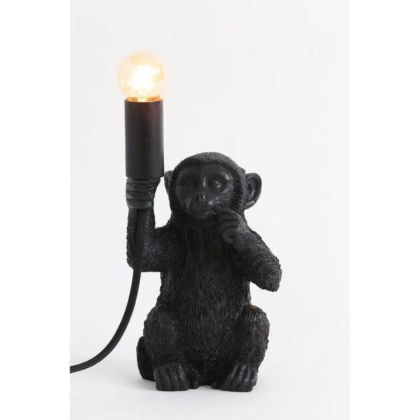Tafellamp E14 13x12,5x23,5 cm MONKEY mat zwart