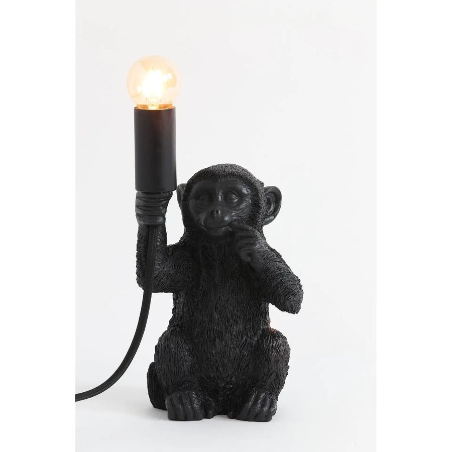Tafellamp E14 13x12,5x23,5 cm MONKEY mat zwart
