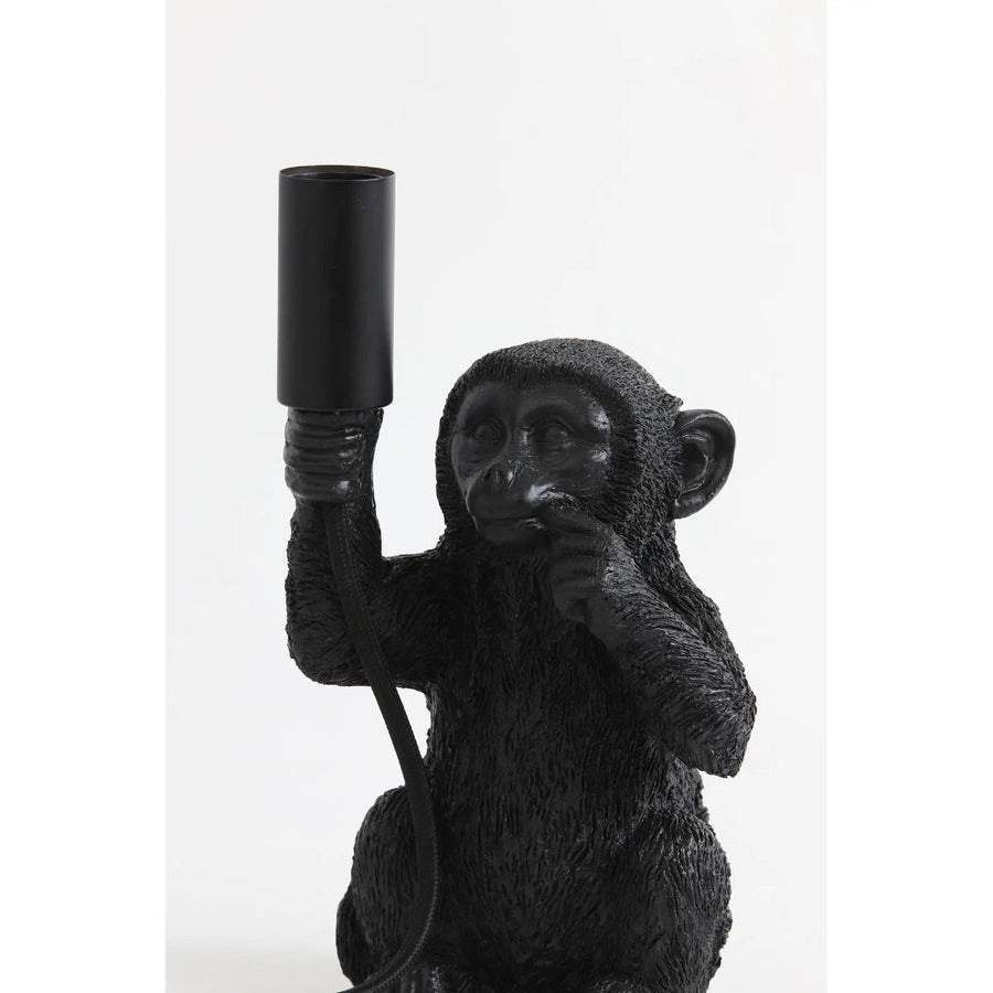 Tafellamp E14 13x12,5x23,5 cm MONKEY mat zwart