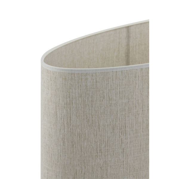 Kap ovaal recht smal 58-24-32 cm BRESKA parel wit