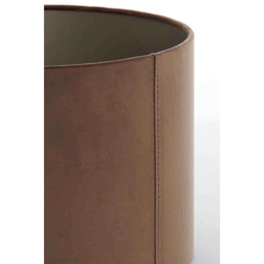 Kap cilinder 40-40-30 cm VELOURS chocolade bruin