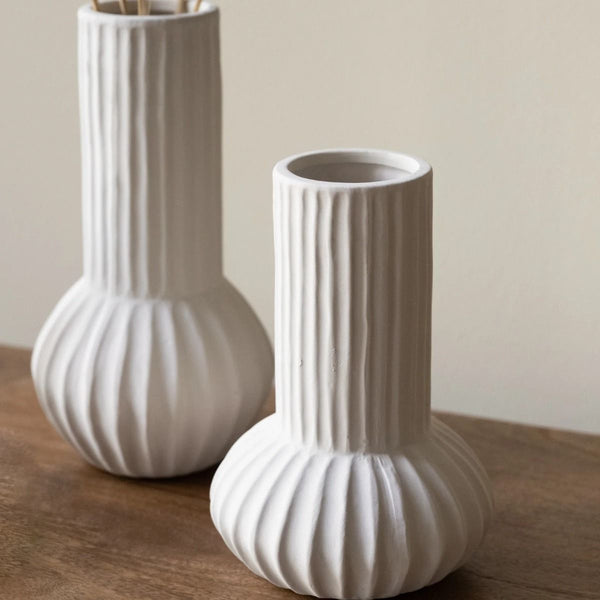 Vase deco ?14x26 cm FEYO ceramics cream