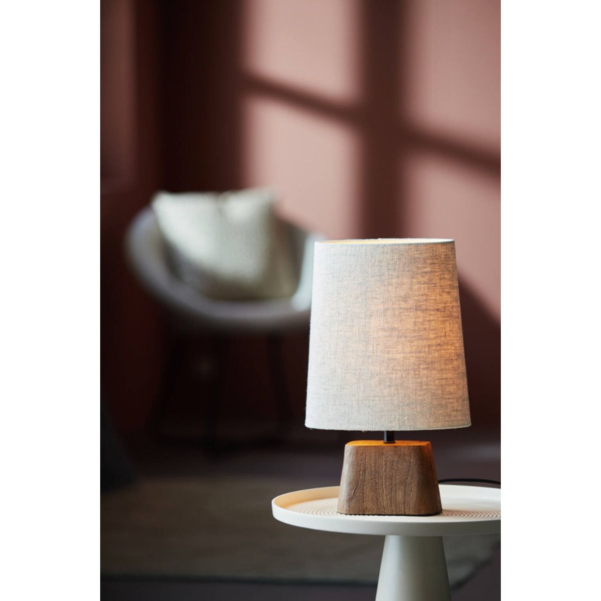Lampvoet 11x9x19 cm kardan hout donker bruin