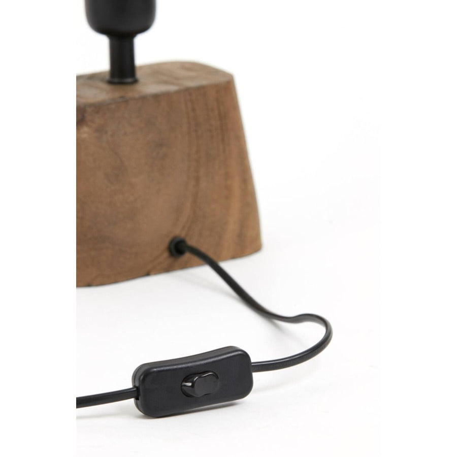 Lampvoet 11x9x19 cm kardan hout donker bruin