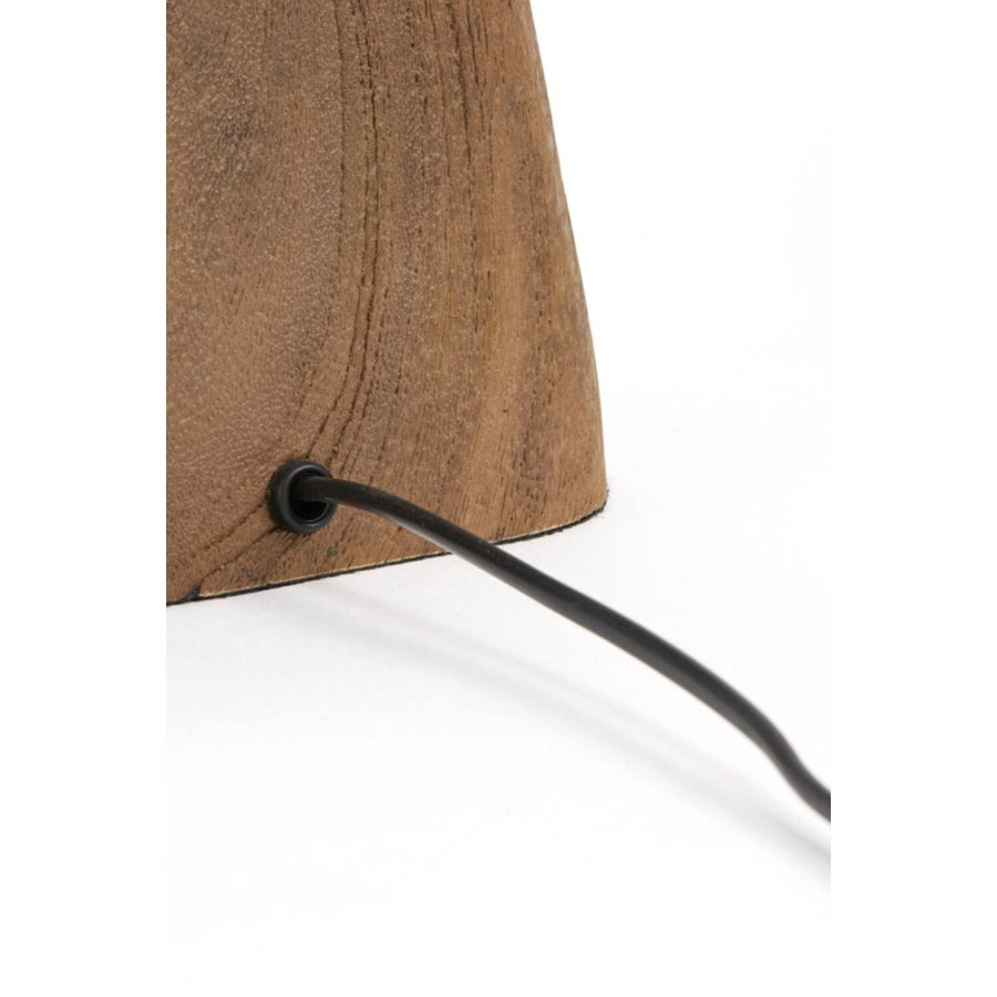 Lampvoet 11x9x19 cm kardan hout donker bruin
