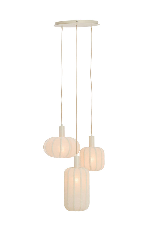 Hanging lamp 3L ?38x34 cm TUFIA linen cream