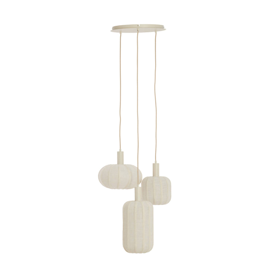Hanging lamp 3L ?38x34 cm TUFIA linen cream