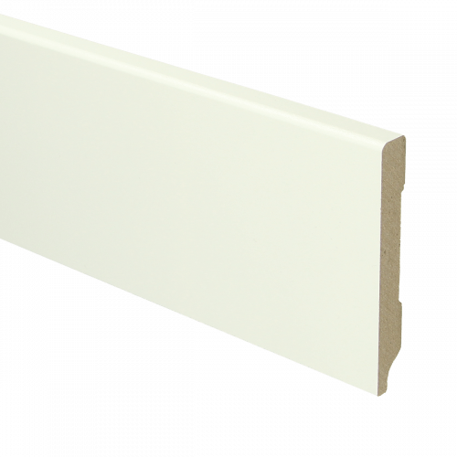 MDF Moderne plint 90x12 wit voorgelakt RAL 9010