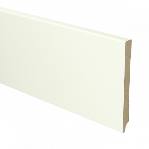 MDF Moderne plint 120x18 wit voorgelakt RAL 9010