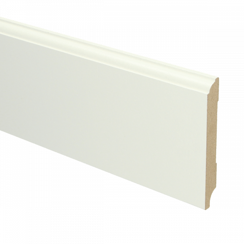 MDF Eigentijdse plint 90x12 wit voorgel. RAL 9010