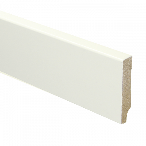 MDF Moderne plint 55x12 wit voorgelakt RAL 9010