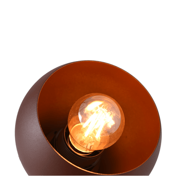 TL Studio Monton Magnetic h.13cm sphere S red brown ?12cm, on/off switch, base ?8cm