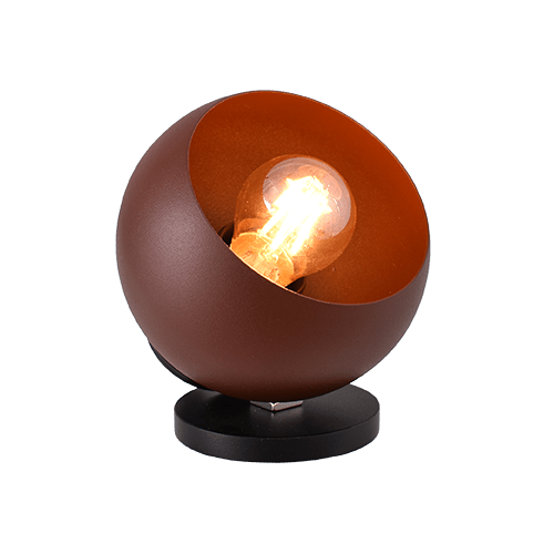TL Studio Monton Magnetic h.13cm sphere S red brown ?12cm, on/off switch, base ?8cm