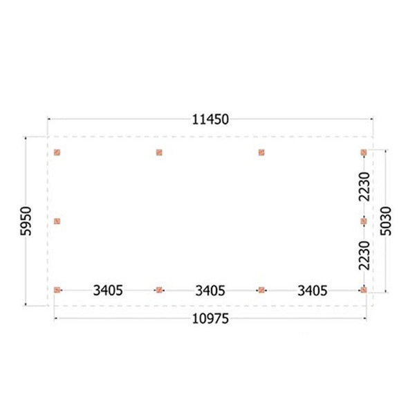 Kapschuur de Hofstee XXL 11450x5950x4600mm (bxdxh)