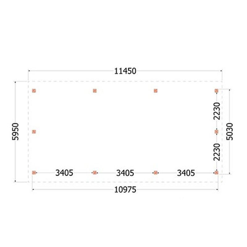 Kapschuur de Hofstee XXL 11450x5950x4600mm (bxdxh)