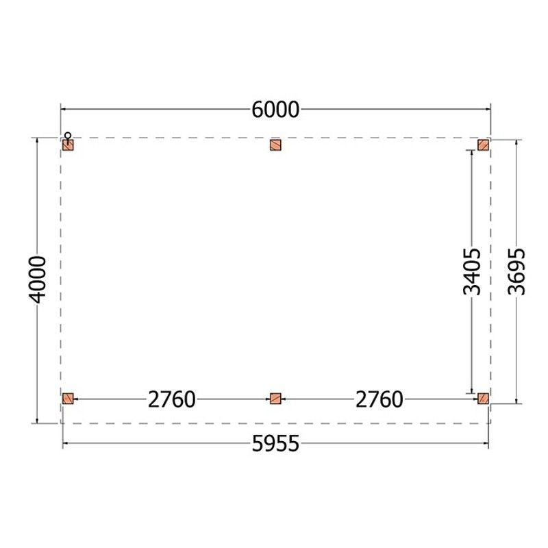 Buitenverblijf Refter XL 6000x4000x2600mm (bxdxh)