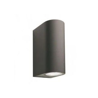 Led verlichting RVS wandlamp vierkant up/down set á 2 stuks incl. kabels