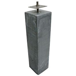 Betonpoer antraciet glad TH-02 150x150x580mm incl. RVS stelanker