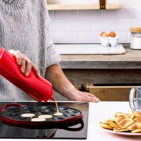 Bourgogne chili red poffertjespan 25 cm 16 poffertjes