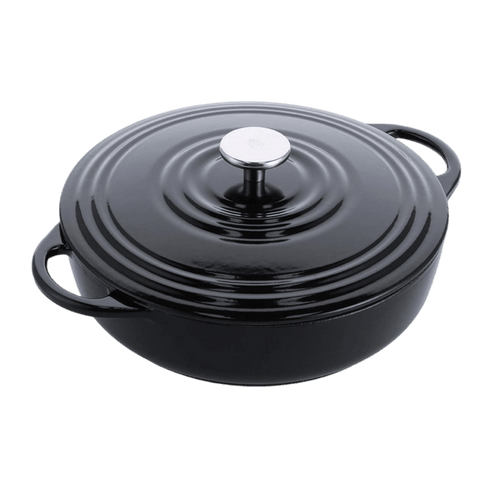 Bour castiron ind cvd low dutch 28cm/4l/jet black