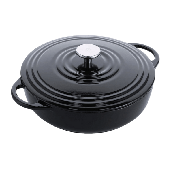 Bour castiron ind cvd low dutch 28cm/4l/jet black