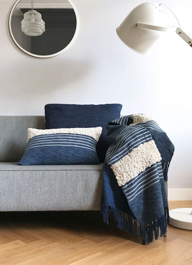 Kussen Tribal indigo