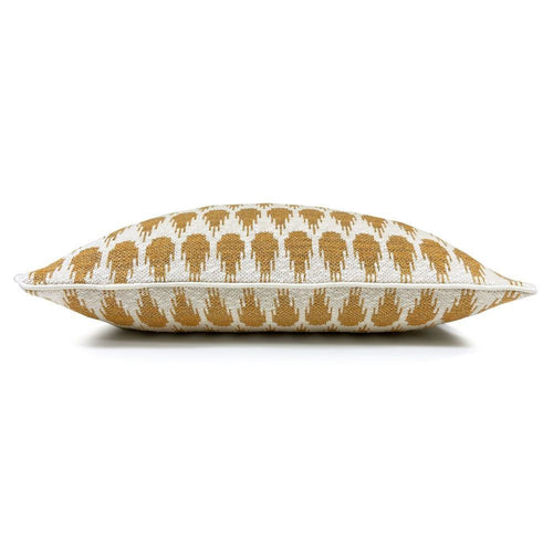 Botanic mini knitted cushion gold