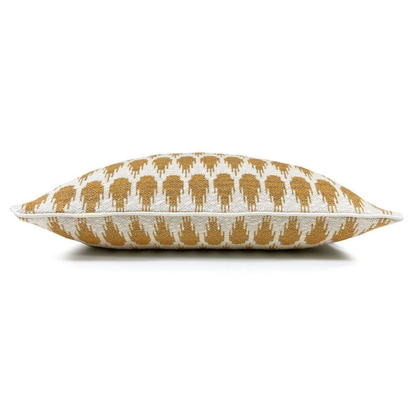 Botanic mini knitted cushion gold