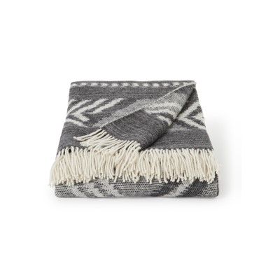 Mochica wool throw black