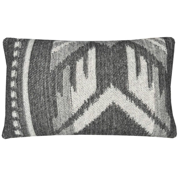 Mochica wool cushion black ornament rectangle