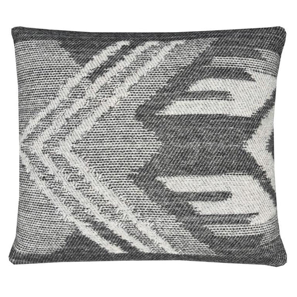 Mochica wool cushion black ornament square