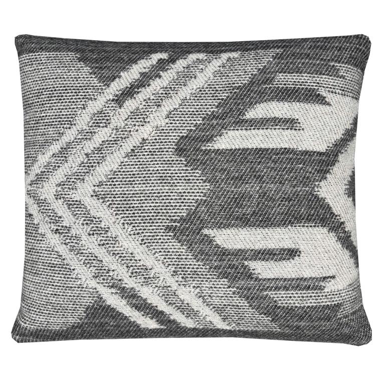 Mochica wool cushion black ornament square