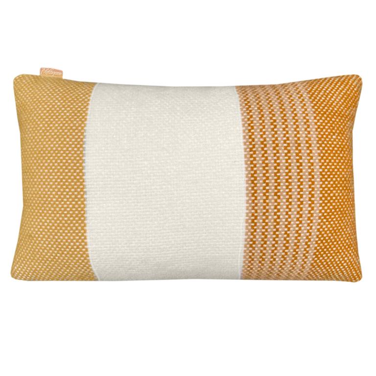 Festivity wool cushion yellow rectangle