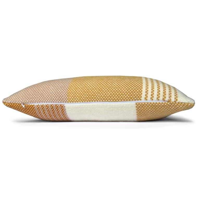 Festivity wool cushion yellow rectangle