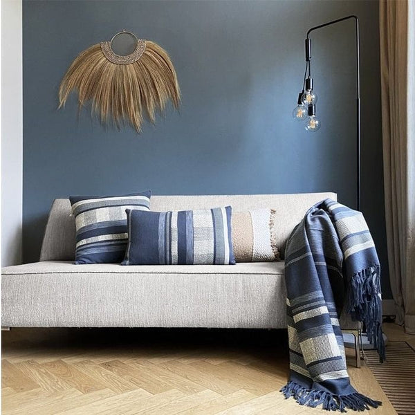 Midnightblue texture throw