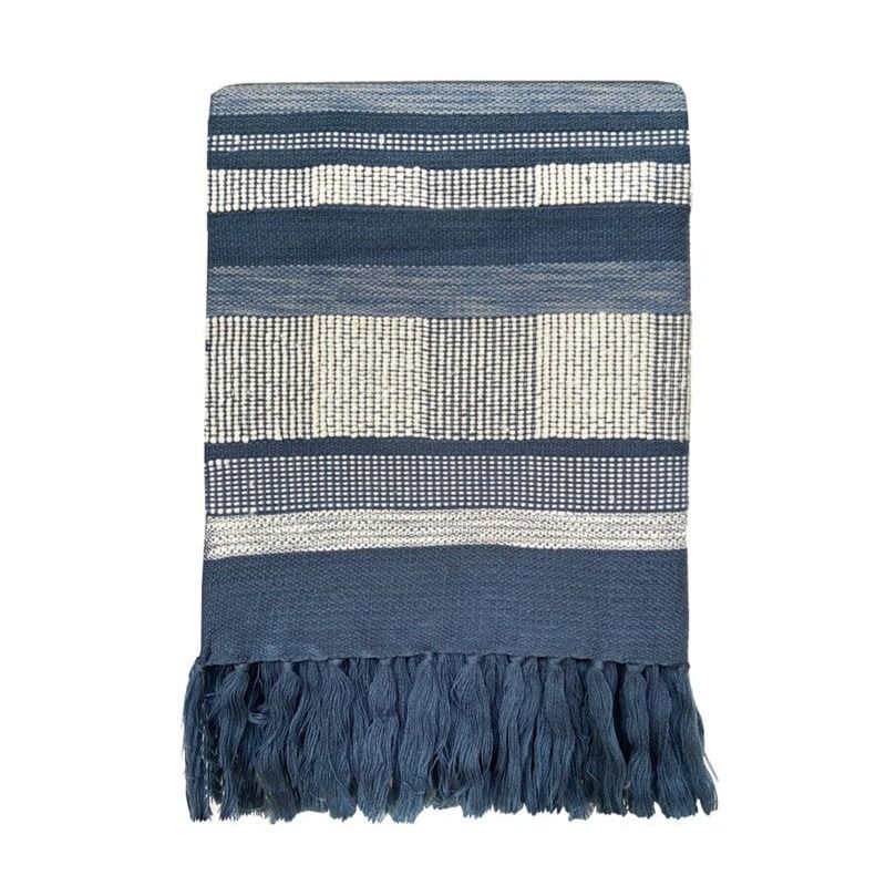 Midnightblue texture throw