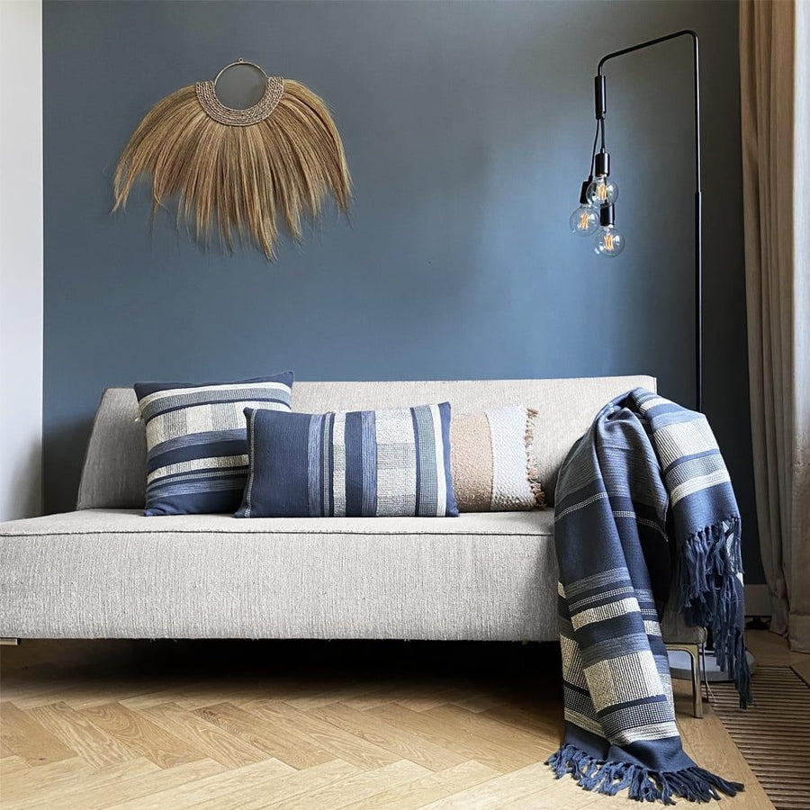 Midnightblue texture cushion square