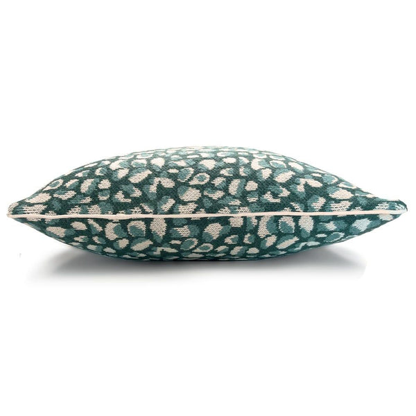 Primitive dot knitted cushion green