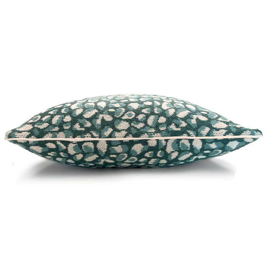 Primitive dot knitted cushion green