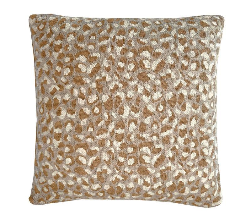 Primitive dot knitted cushion fudge