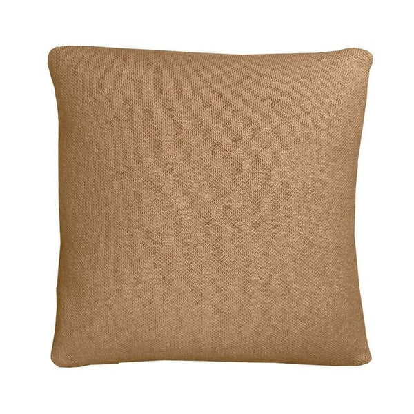 Floral victory knitted cushion fudge