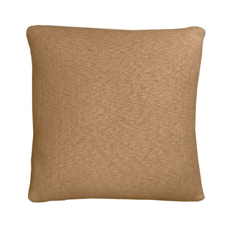 Floral victory knitted cushion fudge