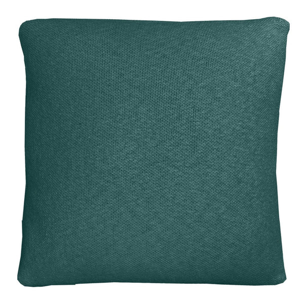 Floral victory knitted cushion green