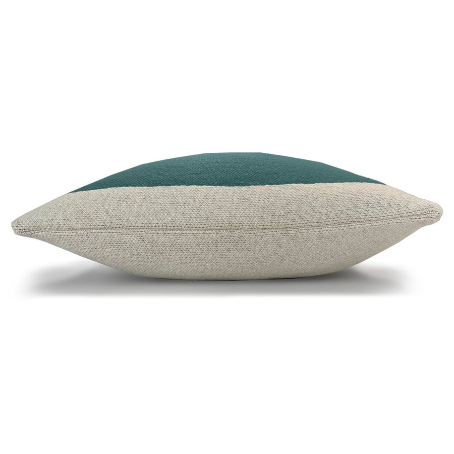 Solid knitted poster cushion pine green