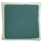 Solid knitted poster cushion pine green
