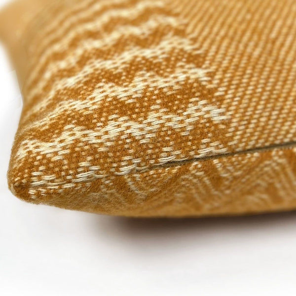 Uptown wool cushion ocre square